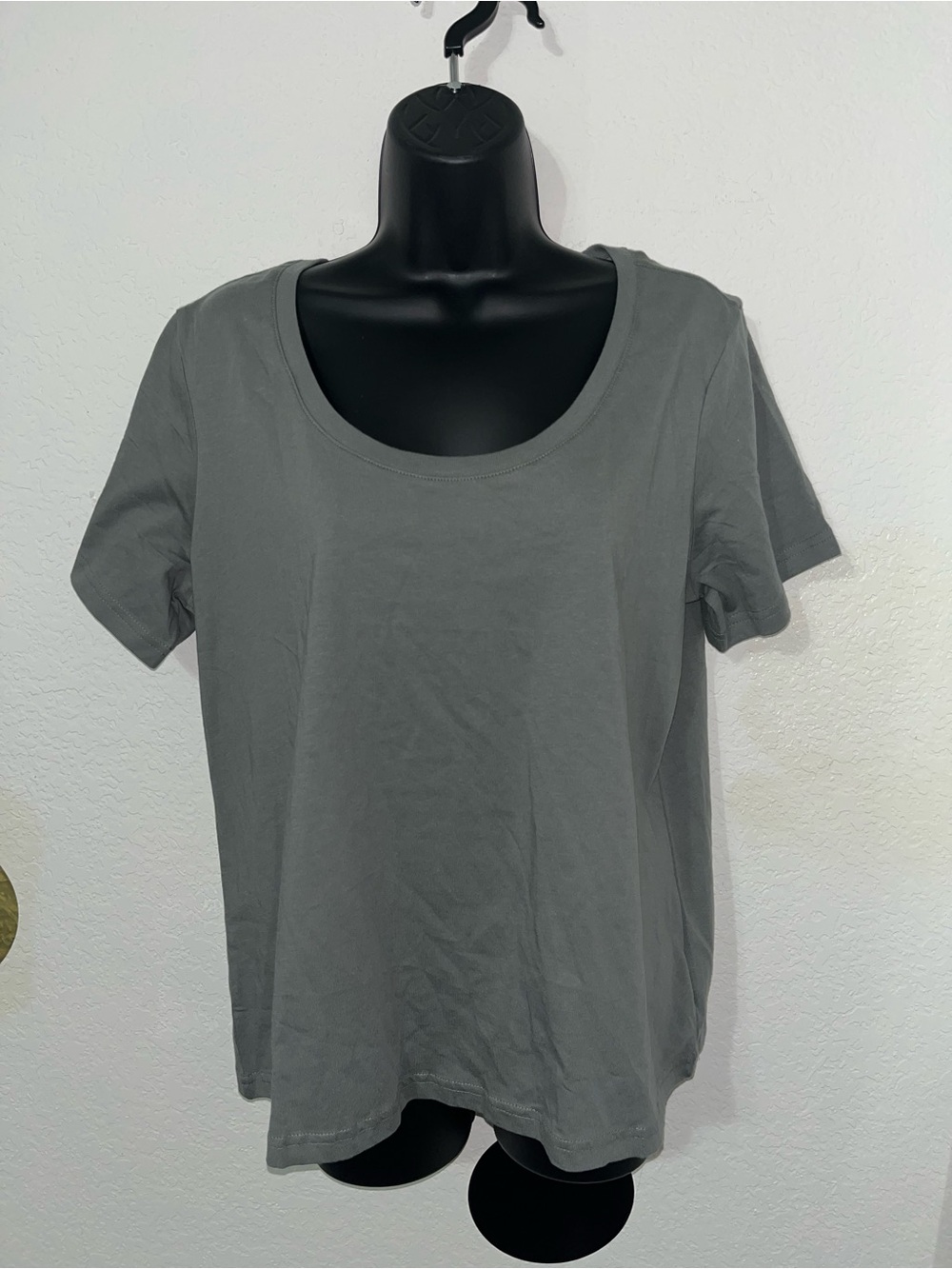 Pact scoop neck short sleeve organic cotton crop tee shirt